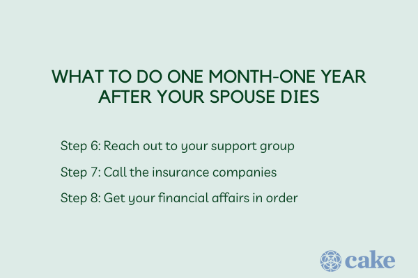 What to do one year after your spouse dies